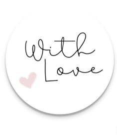 Sluitsticker |  with love | hartje