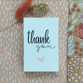 Minikaartje | thank you | 25 stuks