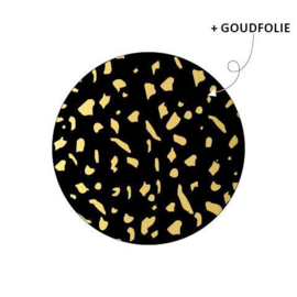 Sluitsticker | Terrazzo | zwart/goud