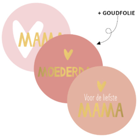 Sluitstickers | mama | goud