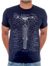 Bike It List (Navy) T-Shirt - Cycology Gear
