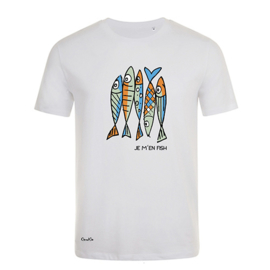 Je m'en Fish T-Shirt - Wit