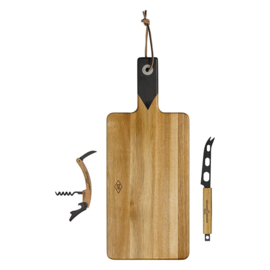 Cheese Board and Knife Set with Wine Opener - Gentlemen's Hardware