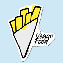 Sticker fries bag 'Vegan Food'