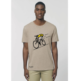 Cyclist T-Shirt - Heather Sand