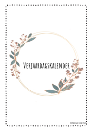 Verjaardagskalender floral
