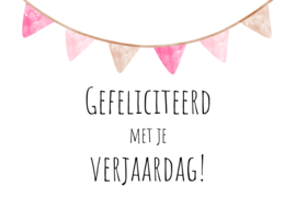 Gefeliciteerd met je verjaardag roze