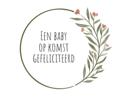 Een  baby op komst gefeliciteerd