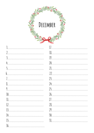 Verjaardagskalender floral
