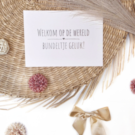 Welkom op de wereld bundeltje geluk