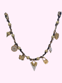 Bedelketting Leopard White Heart