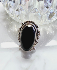 Sahila Zilveren Ring met Black Onyx