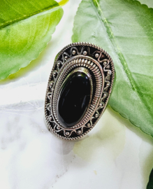 Joya Zilveren Ring met Black Onyx