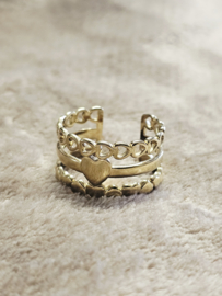 Chained Heart Ring