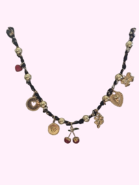 Bedelketting Leopard Cherry