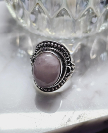 Isa Zilveren Ring met Rozenkwarts