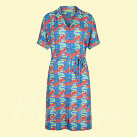 Bakery Ladies Dress Buttons Grace - Flamingo Iris