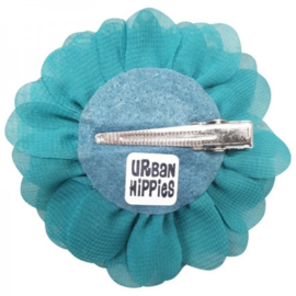 Urban Hippies Bloemen: Greek Blue Chiffon Corsage