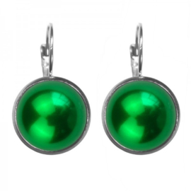 Urban Hippies Oorbellen - Toxic green Pearl Dots