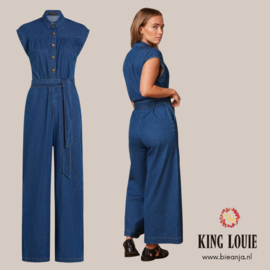 Amy Jumpsuit Chambray - Denim Blue - King Louie
