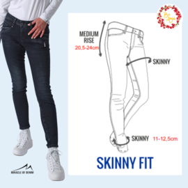 Spijkerbroek - Elena Skinny Fit - Cheek Black