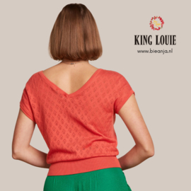 Top - Double V Top Mateo Knit - Tweed Orange - King Louie