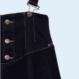 Queen Kerosin - dames denim swing salopette rok