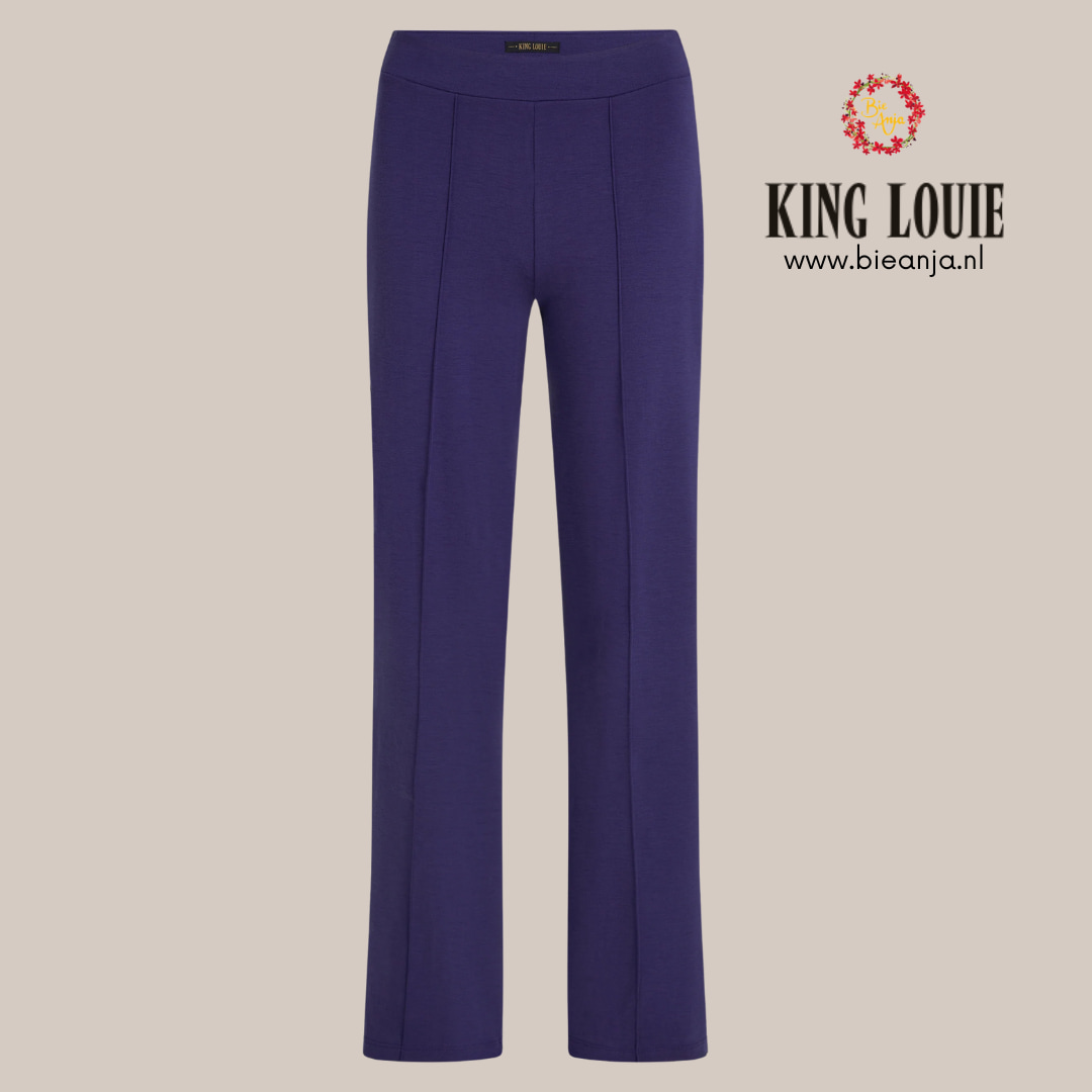 Broek Border Pintuck Pants Milano Uni - Rhodonite Blue