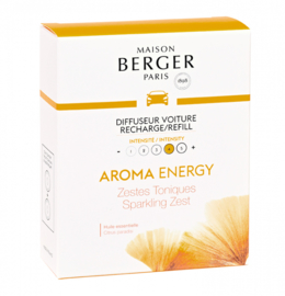 Lampe Berger - Auto parfum navulling Aroma Energy Zestes Toniques / Sparkling Zest 2pcs.