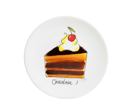 Blond Amsterdam Cake plate 18 cm chocolate