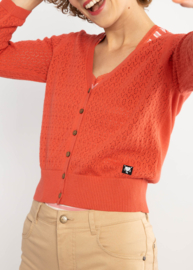 Cardigan Sweet Petite - terra-cotta crimson red - Blutsgeschwister