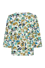 Zilch Blouse V Neck - Kaleidoscope Seafoam