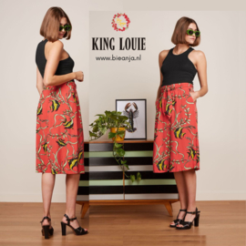 Lola Button Skirt Orne - Tweed Orange - King Louie