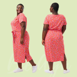 Flissy Jersey Midi Dress - Red, Summer Leopard