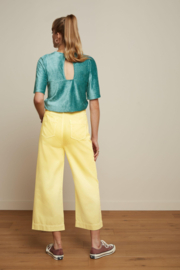 Marcie Cropped Pants Garment Dye - ­Lemonade Yellow