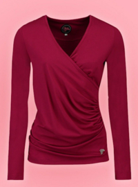 Tante Betsy Loose cross top cerise
