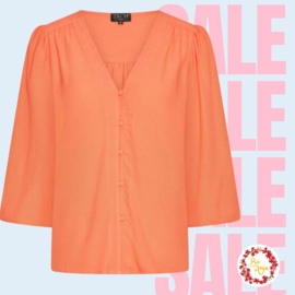 Zilch Blouse V Neck - Flame