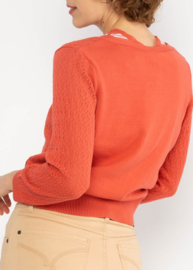 Cardigan Sweet Petite - terra-cotta crimson red - Blutsgeschwister