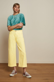 Marcie Cropped Pants Garment Dye - ­Lemonade Yellow