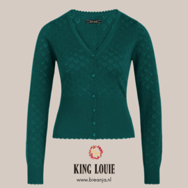 Cardi V Heart Ajour BCI - dragonfly green - King Louie