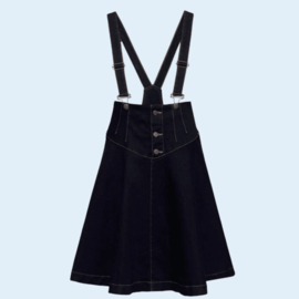 Queen Kerosin - dames denim swing salopette rok