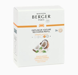 Lampe Berger - Auto parfum navulling Coco Monoi / Coconut Monoi 2 pcs.