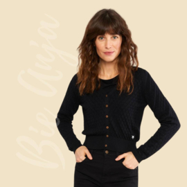 Vestje - Cardigan Save the World - nighty-night black knit