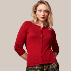 Cardi Roundneck Cocoon - icon red - King Louie
