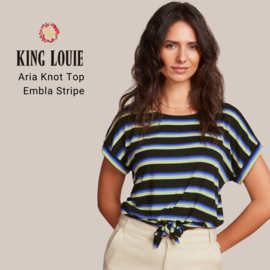 Aria Knot Top Embla Stripe - Black - King Louie