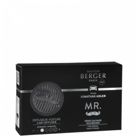 Lampe Berger - Auto Parfum Diffuser Mr. Terre Sauvage Frais & Boise  set / Fresh & Woody