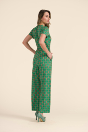 Diana Jumpsuit - Green Flower - LaLamour