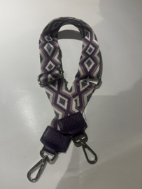 Tas Riem Paars Ruit