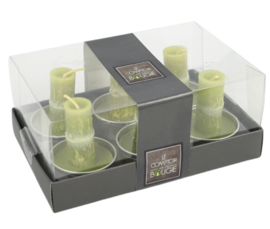Theelichten bamboe groen
