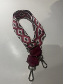 Tas Riem Fuchsia Ruit